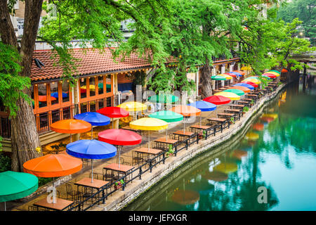 San Antonio, Texas, USA Stadtbild am River Walk. Stockfoto