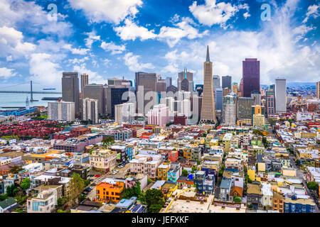 Skyline von San Francisco, Kalifornien, USA. Stockfoto