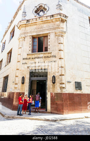 Hogar Materno Infantil Krankenhaus Havanna, Geburtsklinik Havanna Kuba, Kuba alte Havanna La Habana Vieja Hogar Materno Infantil - Dona Leonor Perez Stockfoto