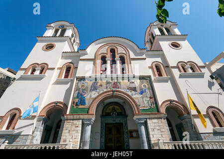 Kirche Hagia Trias, Agios Nikolaos, Kreta, Griechenland Stockfoto