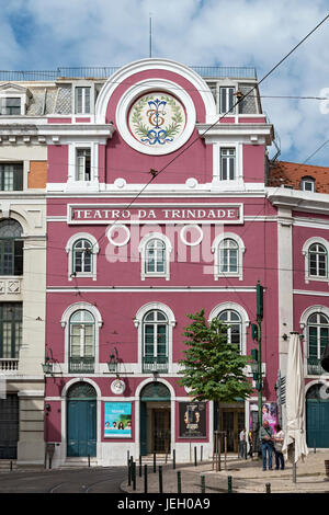 Teatro da Trindade Theater, Bairro Alto, Lissabon, Portugal Stockfoto