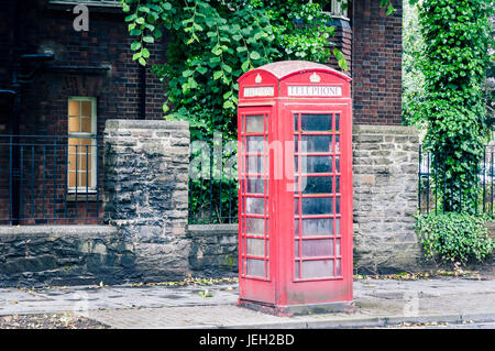 Rote Telefonzelle Stockfoto