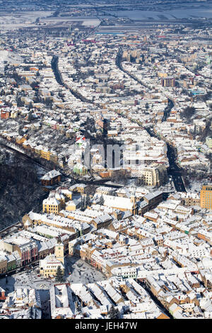 Brasov, alte Stadt Panorama Luftaufnahme, Rumänien