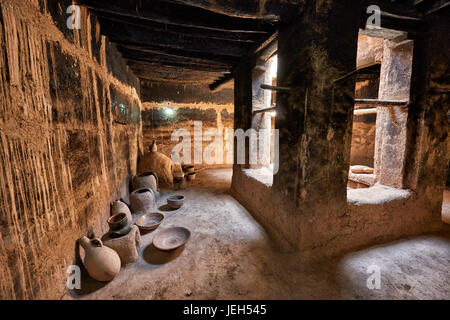 Innenaufnahme der Kasbah Amridil in der Nähe von Skoura, Marokko, Afrika Stockfoto