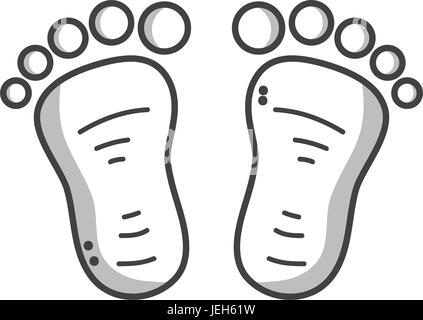 Silhouette Schönheit Baby Footprint Design-Ikone Stock Vektor