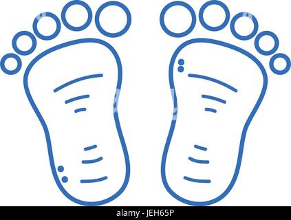 Silhouette Schönheit Baby Footprint Design-Ikone Stock Vektor