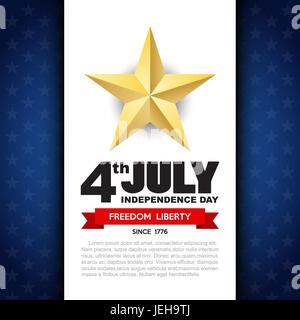 Independce Tag Design Element, USA Flagge Muster Hintergrund. Illustratiom EPS10 Stock Vektor