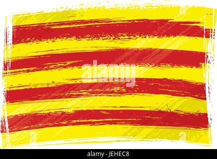 Grunge Catalonia Flagge Stock Vektor