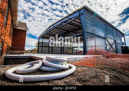 Bau eine Gebäude-Ergänzung in der Lakemount Kirche; Grimsby, Ontario, Kanada Stockfoto