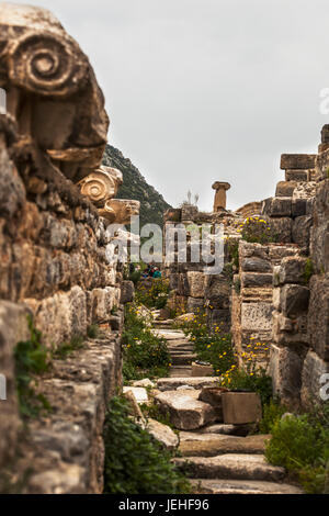 Ruinen von Ephesus, ein UNESCO-Welterbe; Ephesus, Izmir, Türkei Stockfoto