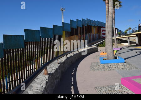 Grenze zu den USA aus Mexiko Stockfoto