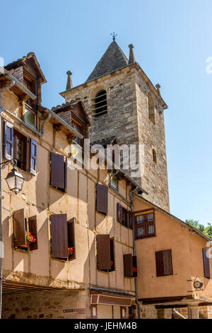 Lozère (48) Maisons Typiques De La Canourque Surnommée la Petite Venise-Lozérienne / / Frankreich. Lozere (48) typische Häuser von La Canourque Stockfoto