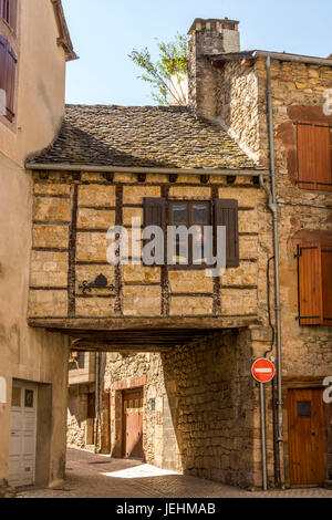 Typische Häuser von La Canourque. Lozere. Occitanie. Frankreich. Europa Stockfoto