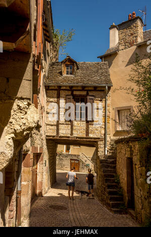 Typische Häuser von La Canourque. Lozere. Occitanie. Frankreich. Europa Stockfoto