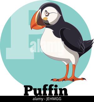 ABC Cartoon Puffin Stock Vektor