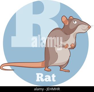 ABC-Cartoon-Ratte Stock Vektor