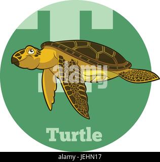 ABC-Cartoon-Schildkröte Stock Vektor