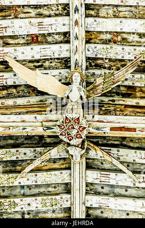 Holy Trinity Church in Blythburgh, Suffolk, Hammerbalken Dach Stockfoto