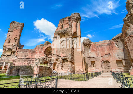 Terme di caracalla oder die Bäder von Caracalla in Rom, Italien, waren an zweiter Stelle der Stadt größte römische Bäder oder thermae Stockfoto