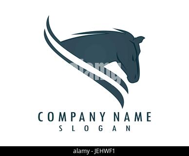 Pferd Logo 6 Stock Vektor