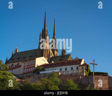 Kathedrale der Heiligen Peter und Paul in Brno in der Tschechischen Republik. Stockfoto