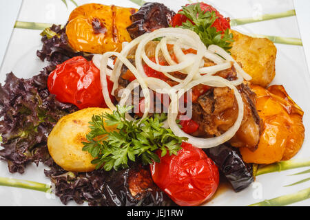 Gebratenes Gemüse mit Fleisch Stockfoto