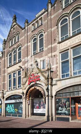 AMSTERDAM, 27. AUGUST 2014. Das Amsterdam Dungeon. Im Besitz des britischen Unternehmens Merlin Entertainments zeigt es Geschichte durch ein interaktives Abenteuer. Stockfoto