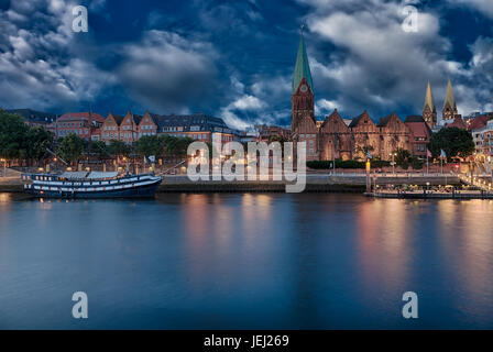 Schlachte in Bremen Stockfoto