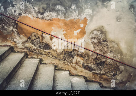 Baufälligen Treppen in der Altstadt in Prag, Chech Republik Stockfoto