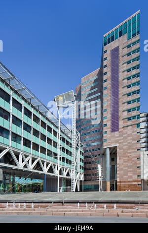 DEN HAAG-23. AUGUST 2014. Staatsanwaltschaft. In einem Jahrzehnt wurde Den Haag von berühmten internationalen Architekten enorm verändert. Stockfoto