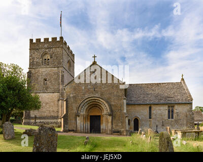 St. Michael und alle Engel Kirche, Guiting Power, Cotswolds, UK Stockfoto