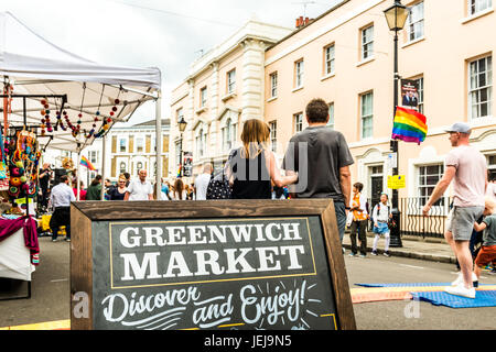 London, UK. 25. Juni 2017. Greenwich &amp; Docklands International Festival. Greenwich Markt Credit: Elena Chaykina/Alamy Live News Stockfoto