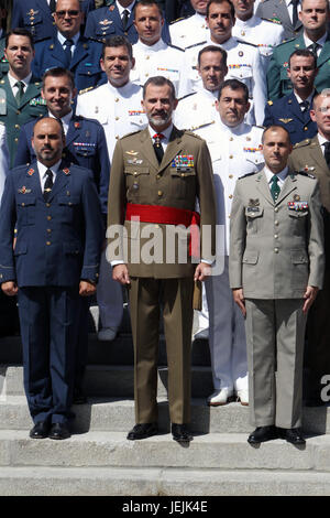 Madrid, Spanien. 26. Juni 2017. Spanische König Felipe VI während der Abschlussfeier der 18 Ausgabe des "Curso de Estado Mayor De La Escuela Superior de las Fuerzas Armadas" in Madrid auf Montag, 26. Juni 2017 Credit: Gtres Información Más lokalen auf line,S.L./Alamy Live News Stockfoto