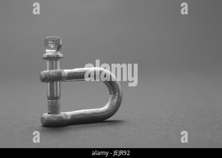 Karabiner Stahl Schraube Stockfoto