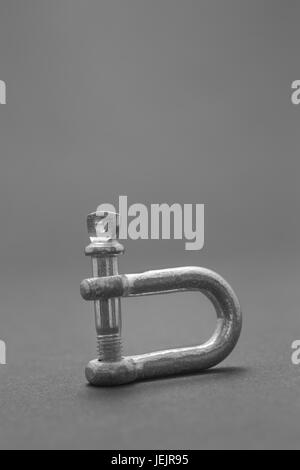 Karabiner Stahl Schraube Stockfoto