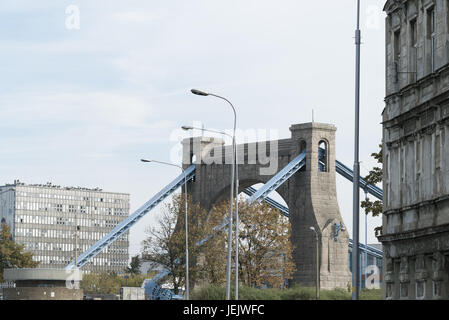 Grunwaldzski Brücke Stockfoto