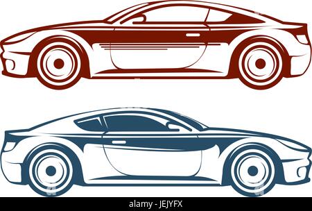 Rennwagen, Fahrzeug, Auto-Vektor-illustration Stock Vektor