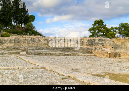 Treppe in Phaistos Stockfoto