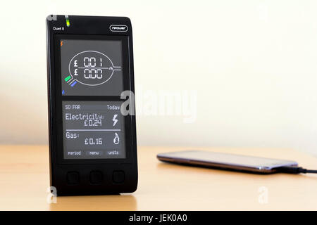 Npower Smartmeter-home-Anzeige Stockfoto