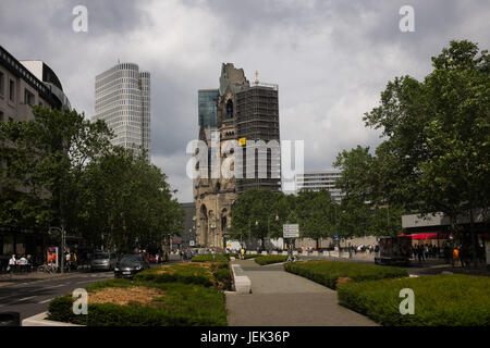 BERLIN, 16. Juni: der Kaiser-Wilhelm-Gedächtniskirche in Berlin am 16. Juni 2017. Stockfoto