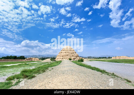 Die West Xia kaiserlichen Gräber in Yinchuan, Provinz Ningxia, China Stockfoto