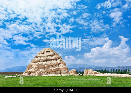 Die West Xia kaiserlichen Gräber in Yinchuan, Provinz Ningxia, China Stockfoto