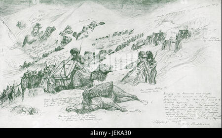 Russische Armee Angriff bei Erzurum 1916 Stockfoto