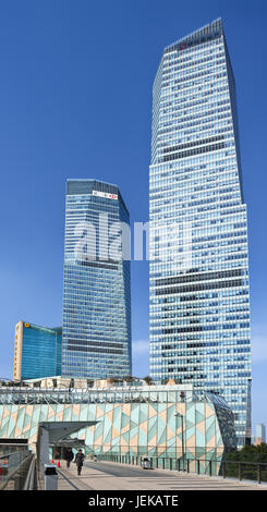 Wolkenkratzer in Lujiazui, nationalen Development Zone von der Regierung ernannt. 2005, Staatliche Rat bekräftigte Lujiazui Finanz- und Handelszone. Stockfoto