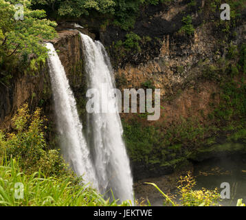 Wailua Falls in Hawaii Insel Kauai Stockfoto