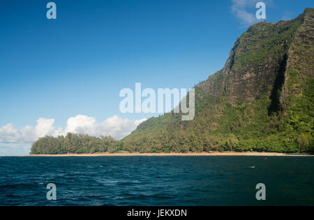 Na Pali Küste Sonnenuntergangsfahrt Ufer Kauai entnommen Stockfoto