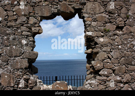 Dunluce Castle in Antrim Stockfoto