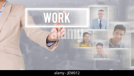 Das zusammengesetzte Bild der Unternehmerin zeigen Stockfoto