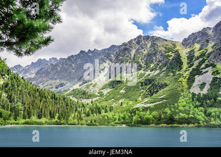 Popradske Pleso See in der hohen Tatra, Slowakei. Stockfoto
