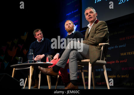 Peter Jukes, englischer Schriftsteller, Drehbuchautor, Dramatiker, literarischer Kritiker und Blogger., an der 2017 Hay Festival der Literatur und der Kunst, Hay on Wye, Wales UK Stockfoto